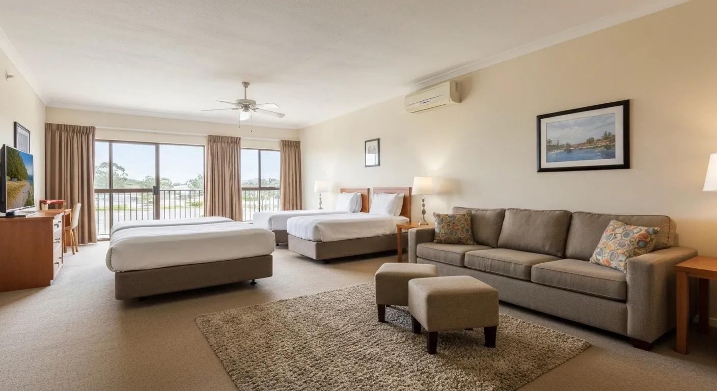 Family Room at Inglewood Motel designed for group travelers with spacious layout and amenities